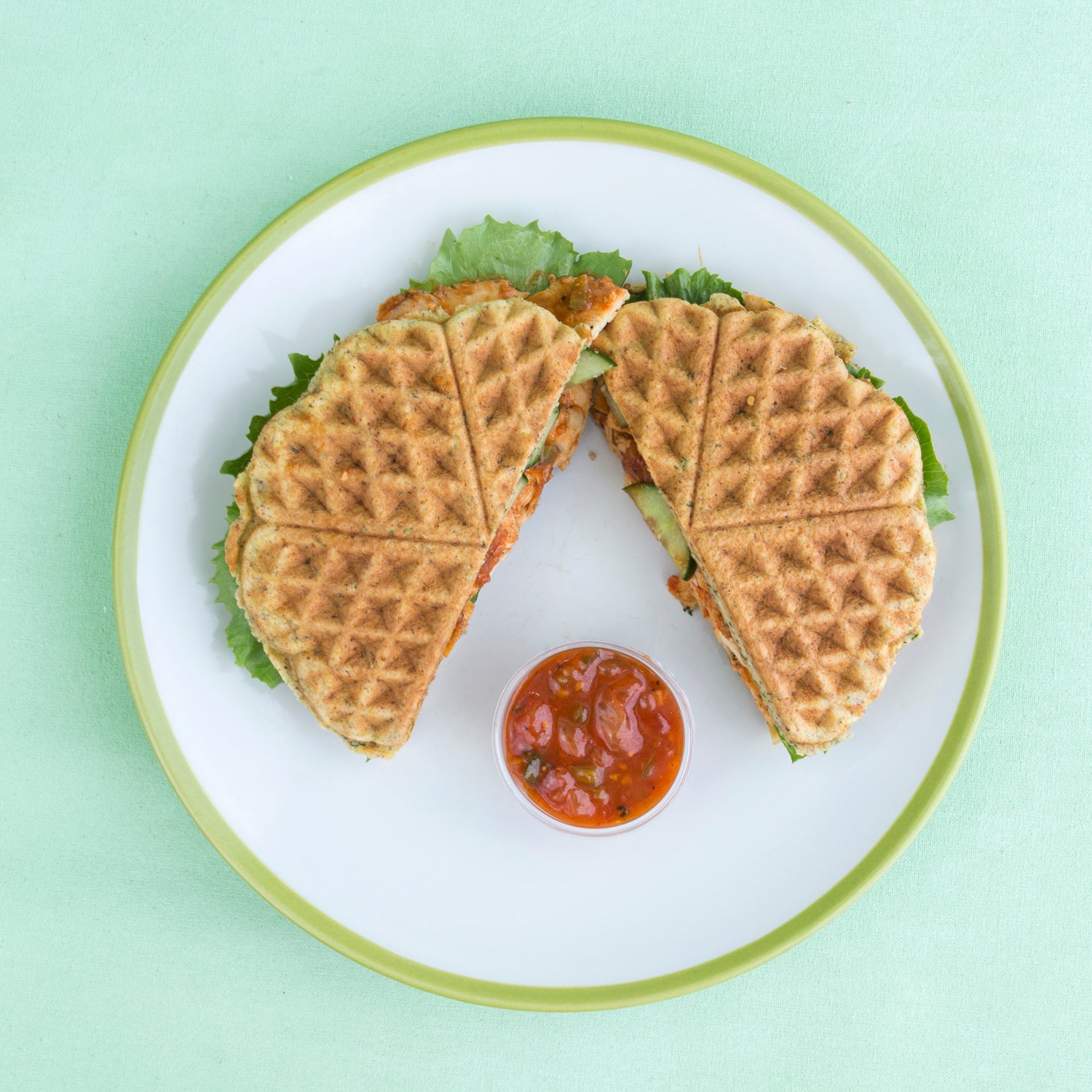 Grilled Chicken BBQ Chaffel Sandwich - Pre Order
