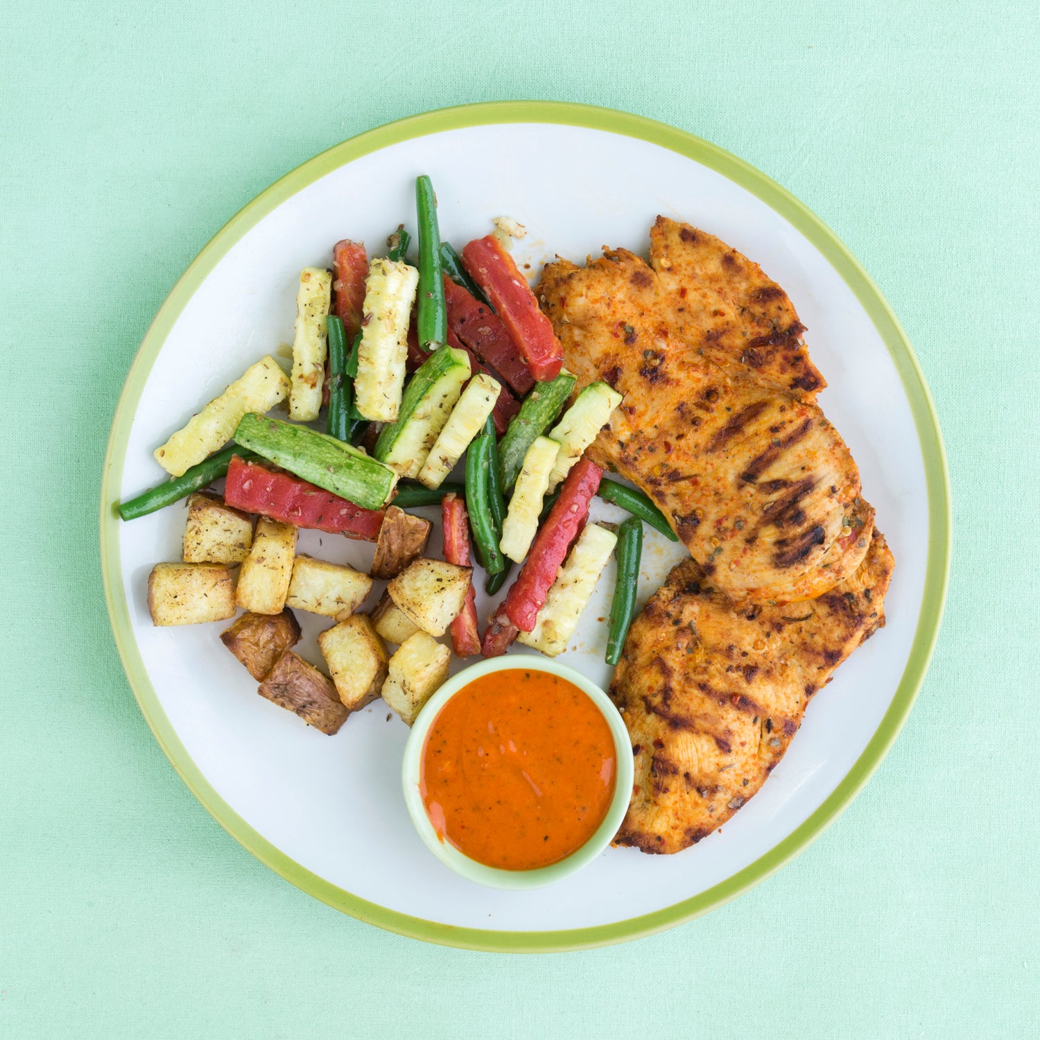 Grilled Chicken with Potatoes & Sauteèd Vegetables