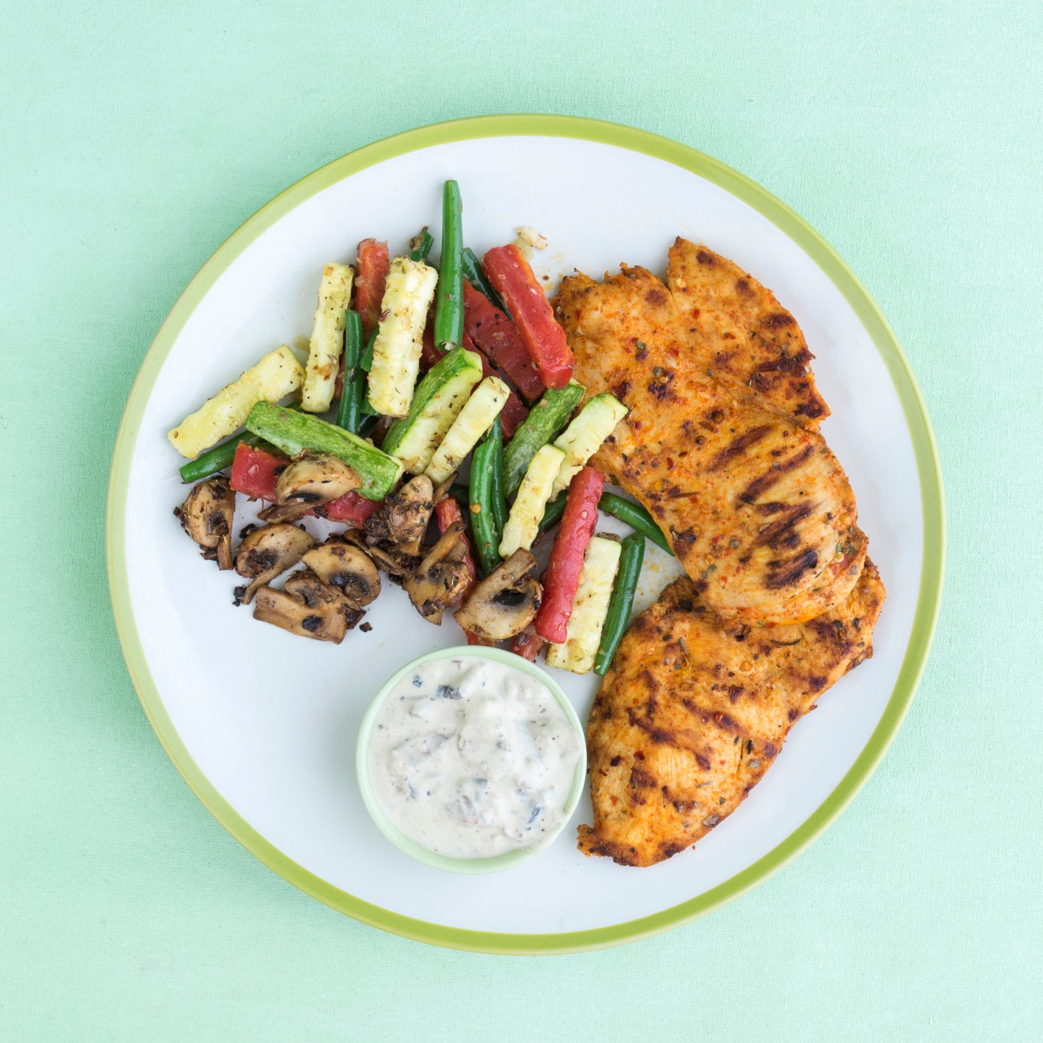 Grilled Chicken with Sautéed Vegetables